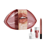 Huda Limited Edition Pink Kit Juicy Bombshell Lip Duo - Lip Pencil and Lip Gloss - Travel Size